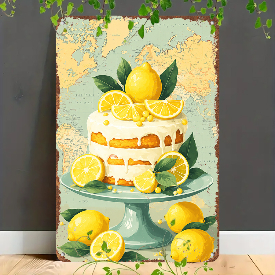2D flat retro metal tin plate, - Home Bar And Kitchen ulasan dan harga