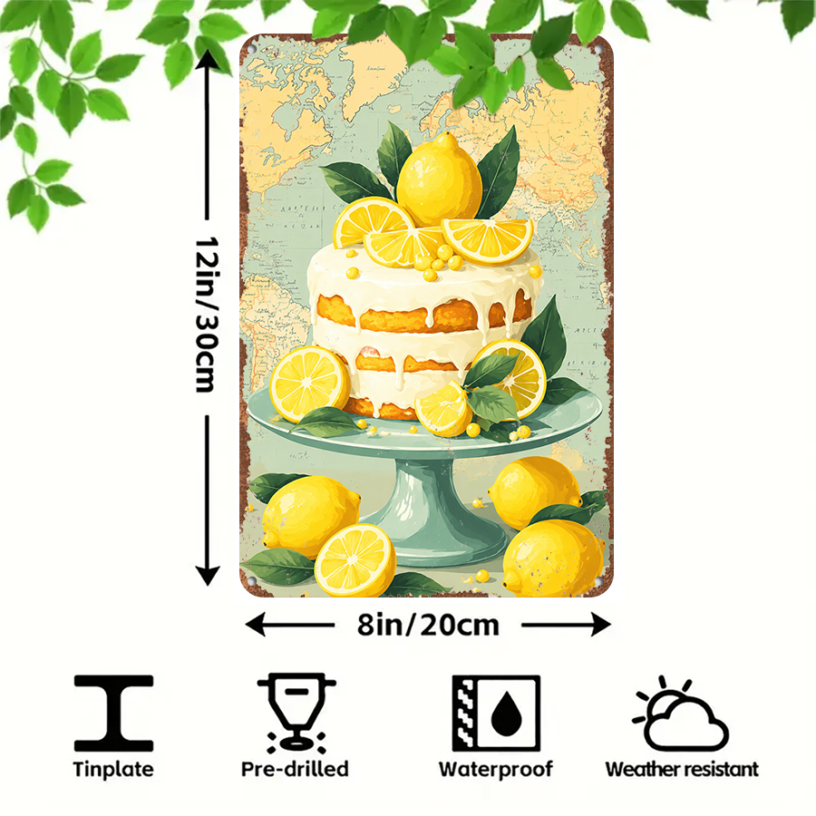 2D flat retro metal tin plate, - Home Bar And Kitchen ulasan dan harga