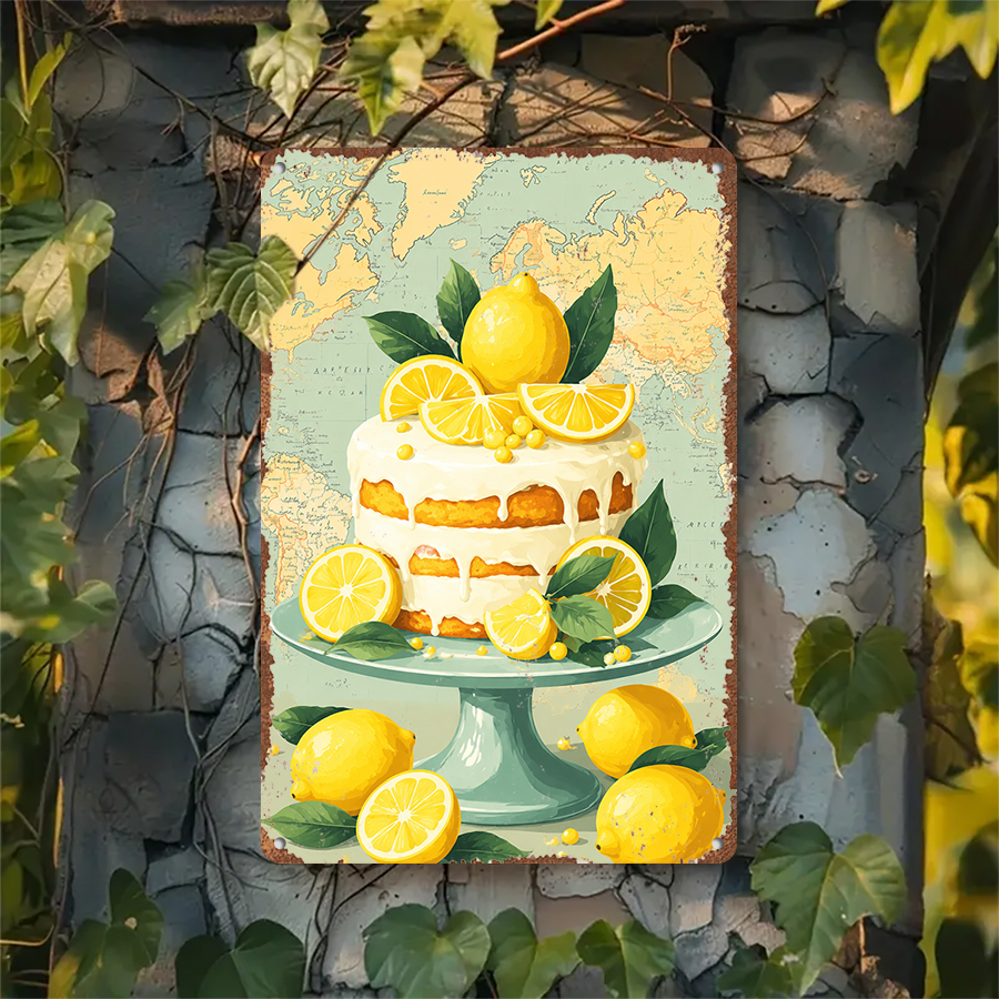 2D flat retro metal tin plate, - Home Bar And Kitchen ulasan dan harga