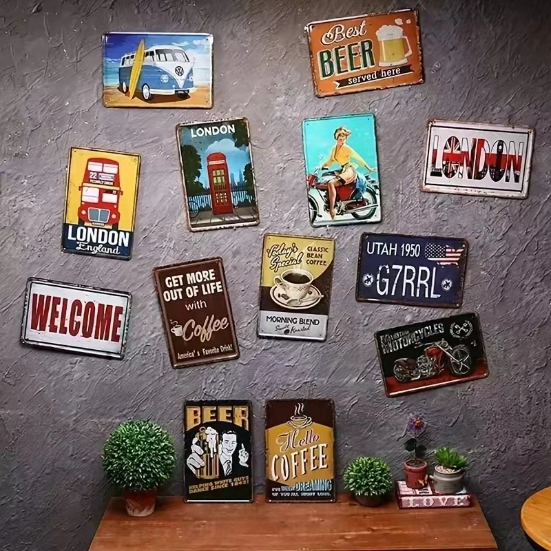 （2D Tin painting）Funny Retro M - Home Bar Cafe ulasan dan harga