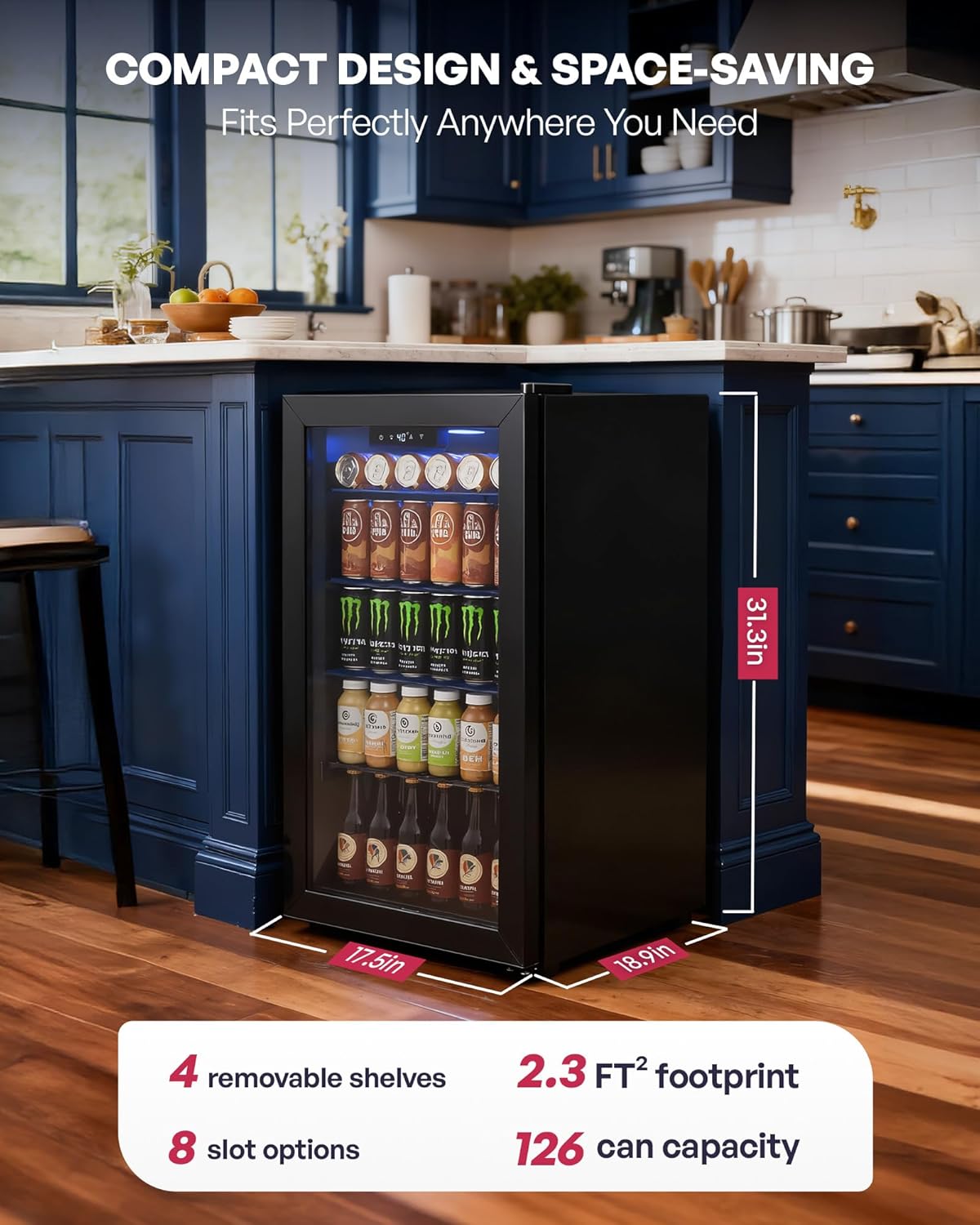 126 Can Mini Fridge with Glass - Home Bar And Fridge ulasan dan harga