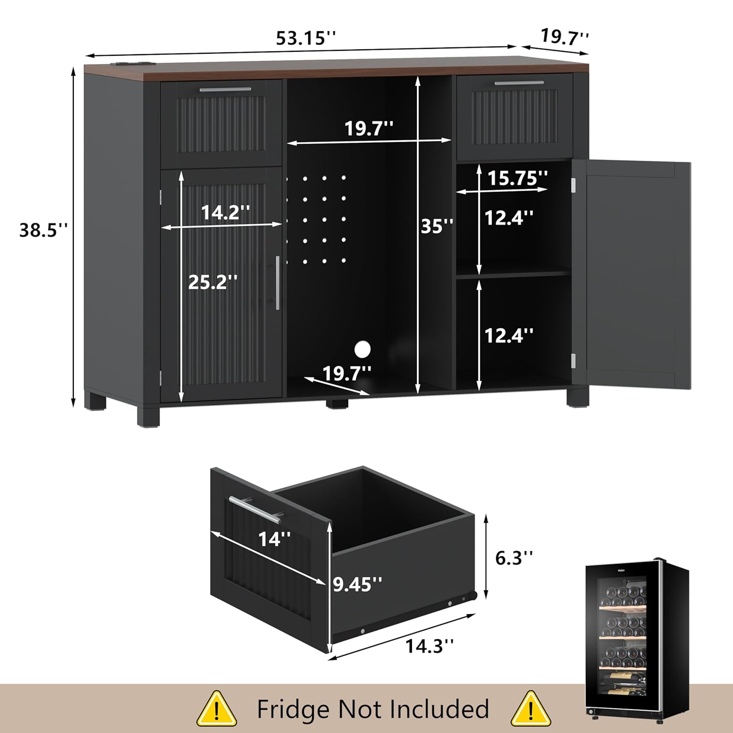 Large Coffee Bar Cabinet Fridg - Home Bar And Fridge ulasan dan harga