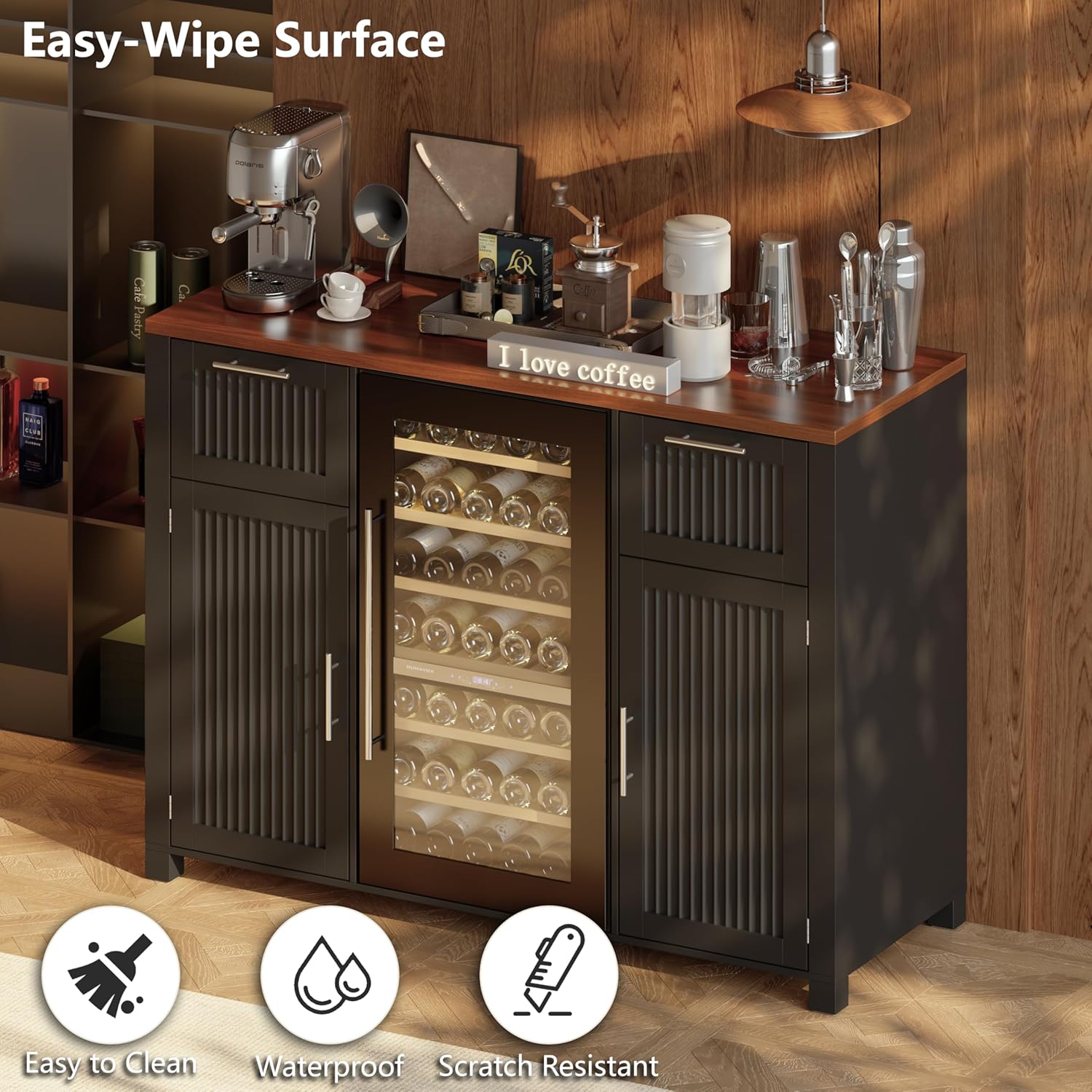Large Coffee Bar Cabinet Fridg - Home Bar And Fridge ulasan dan harga