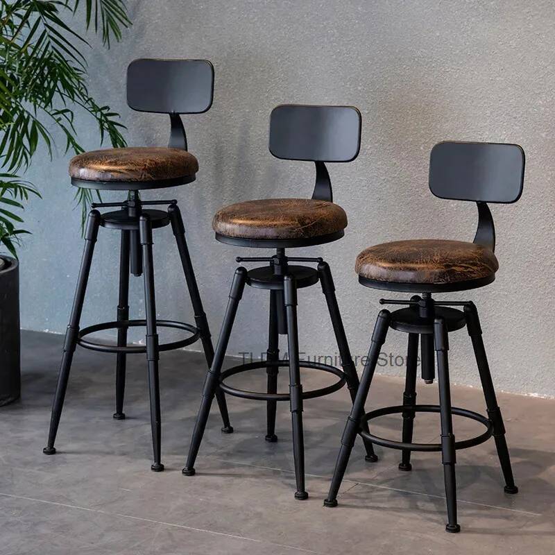 Retro Iron Bar Chair Counter S - Home Bar Seating ulasan dan harga