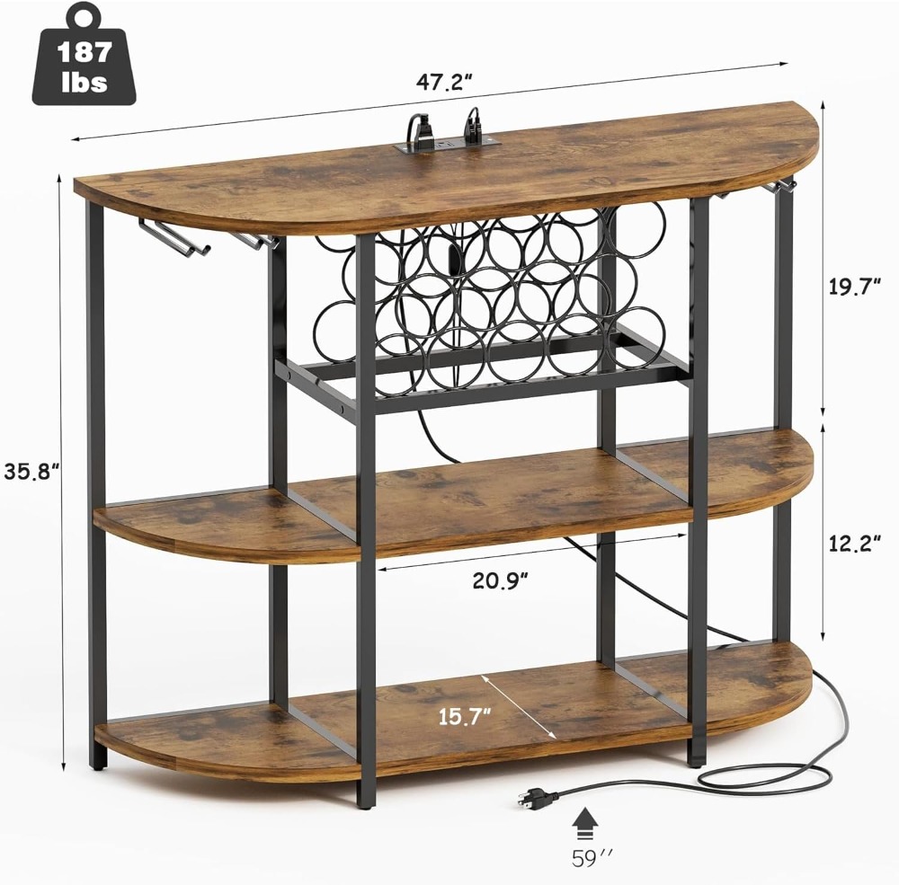 LED Lighted Wine Bar Cabinet w - Home Bar And Cabinet ulasan dan harga