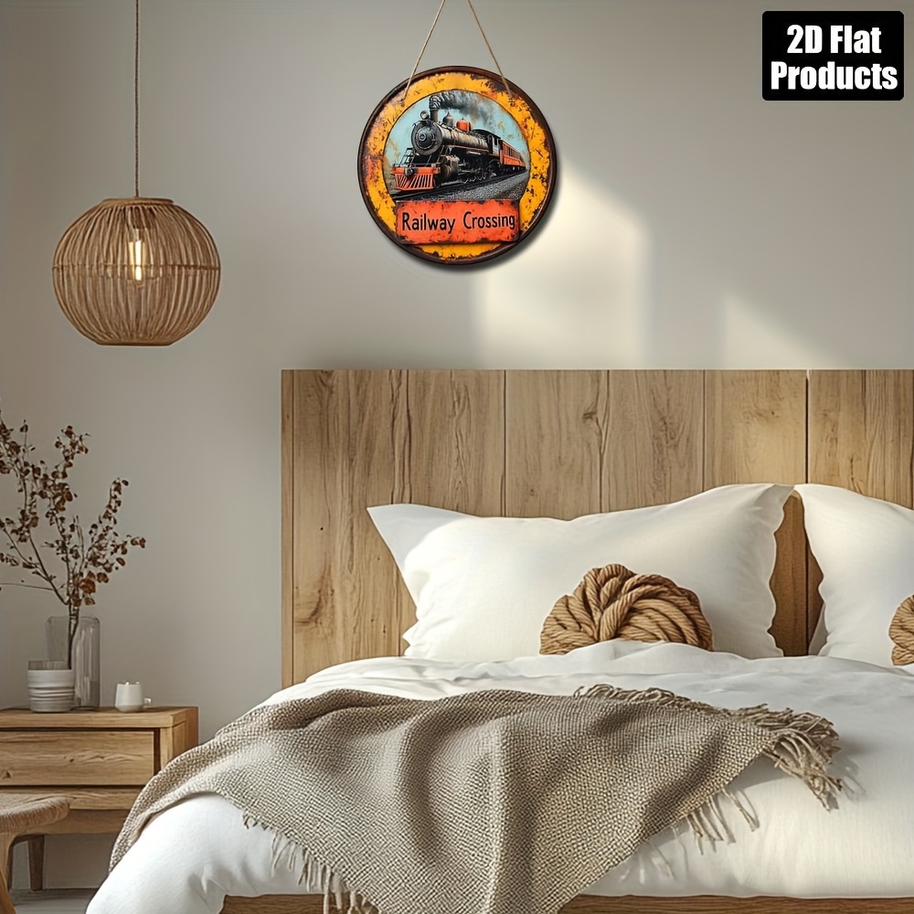 2D Flat, Round Wooden Sign wit - Home Bar Signs ulasan dan harga