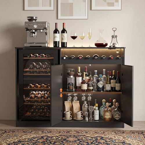 53 Inch L-Shape Contemporary B - Home Bar And Fridge ulasan dan harga