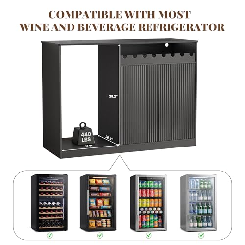 53 Inch L-Shape Contemporary B - Home Bar And Fridge ulasan dan harga