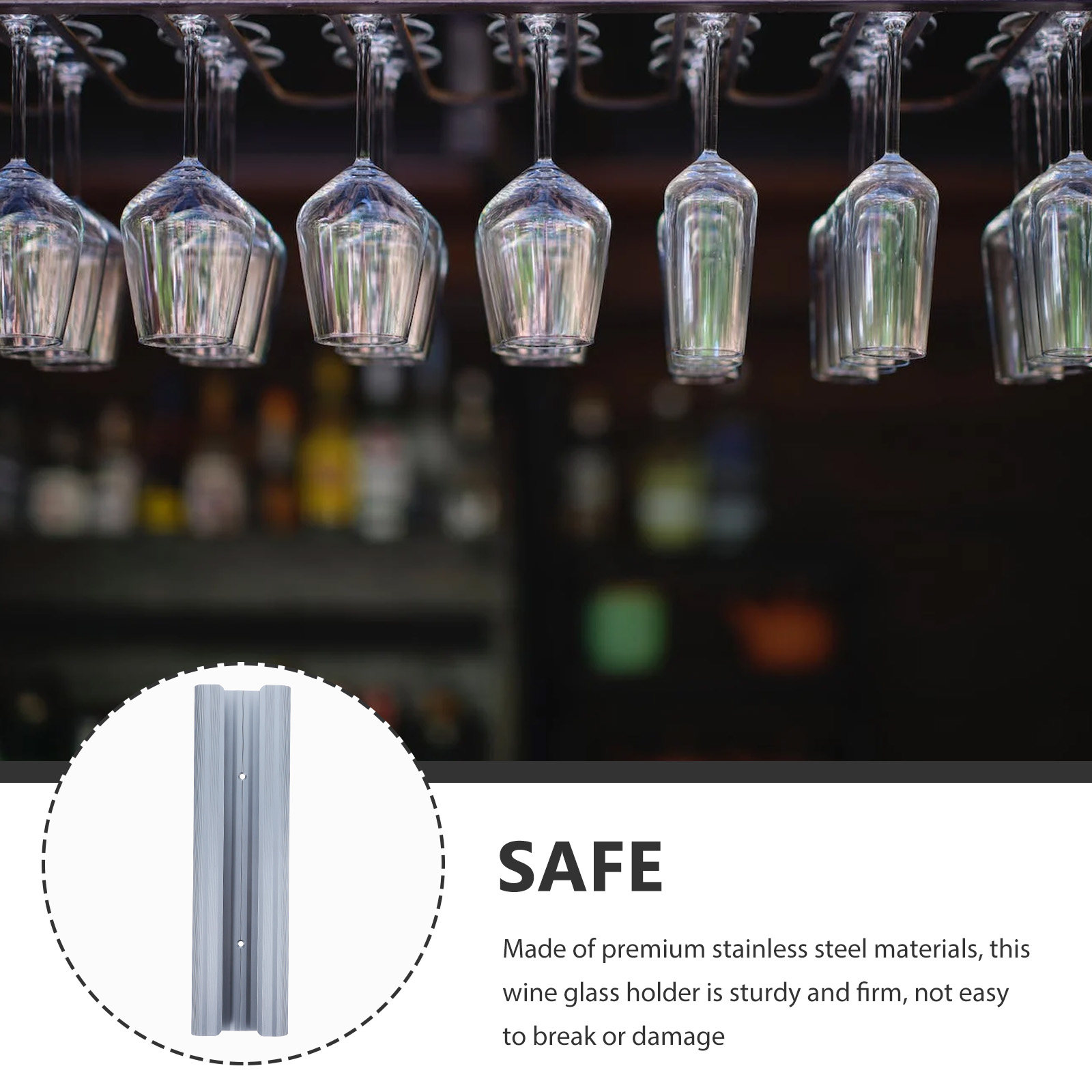 Wine Glass Rack Stainless Stee - Home Bar And Cabinet ulasan dan harga