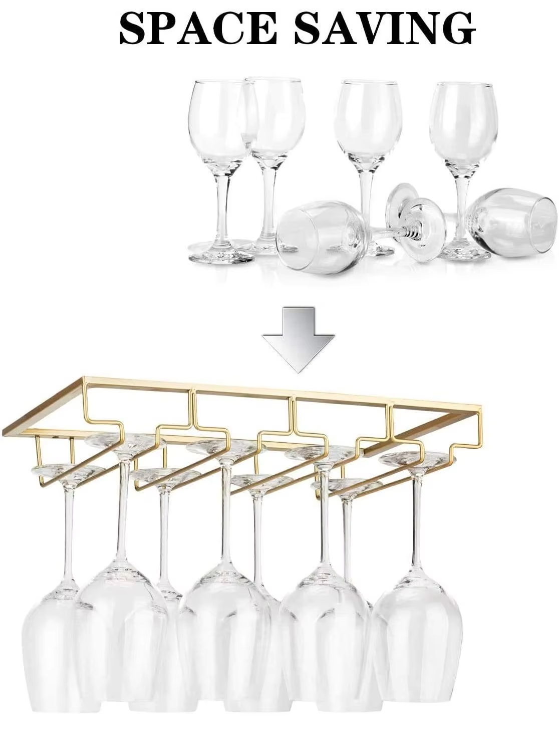 Wine Glass Hanger Rack for Bar - Home Bar And Cabinet ulasan dan harga