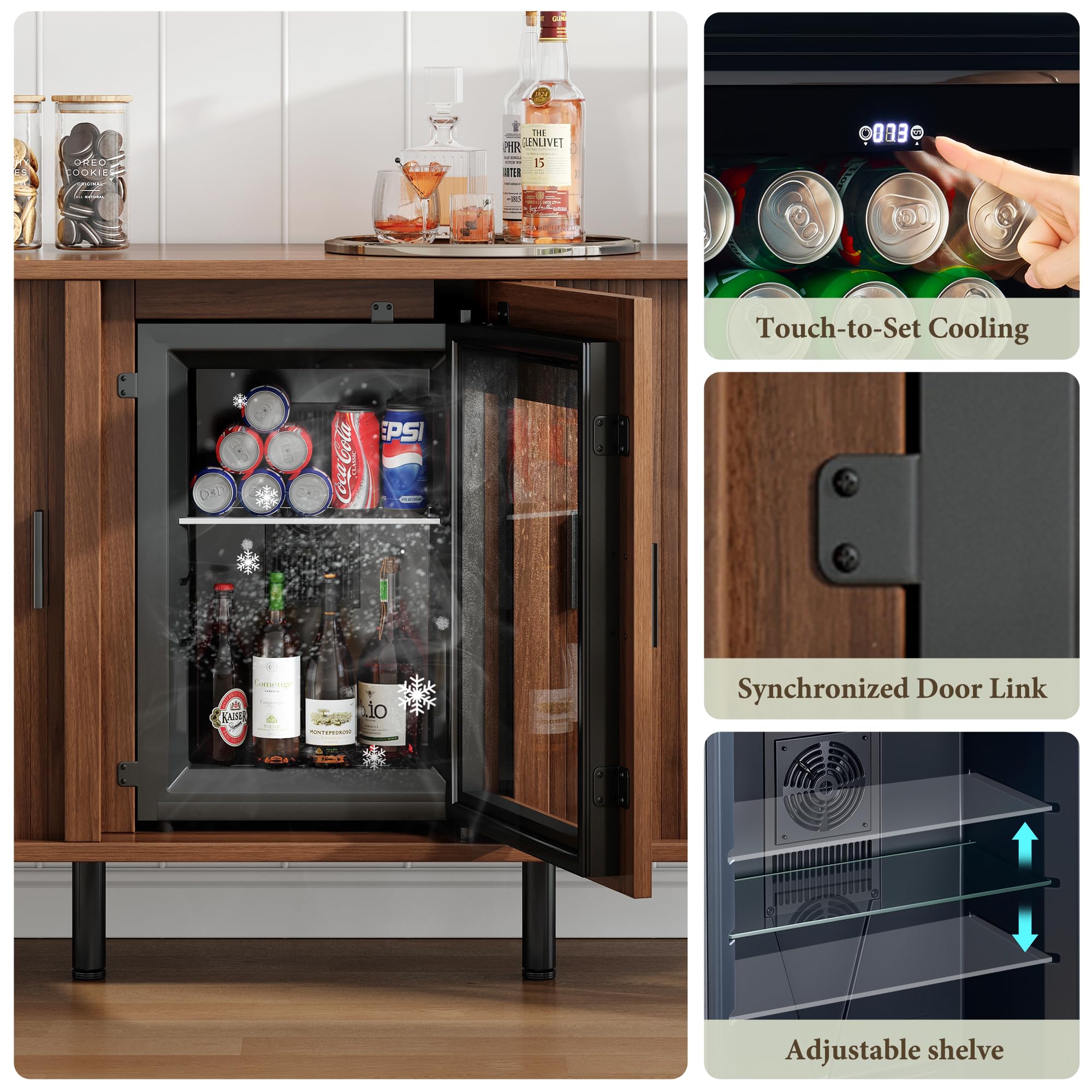 70 Inch Coffee Bar Cabinet Wit - Home Bar And Fridge ulasan dan harga