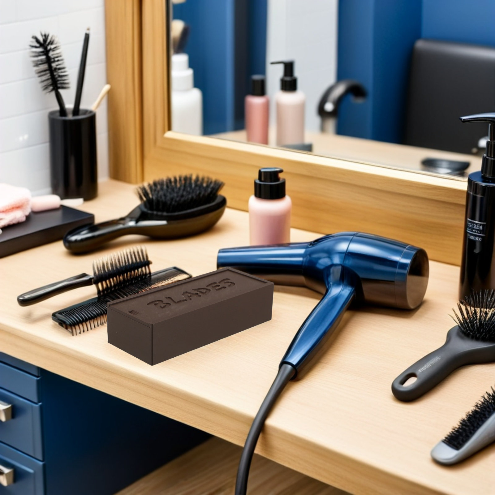 Plastic Brown Blade Storage Do - Home Barber ulasan dan harga