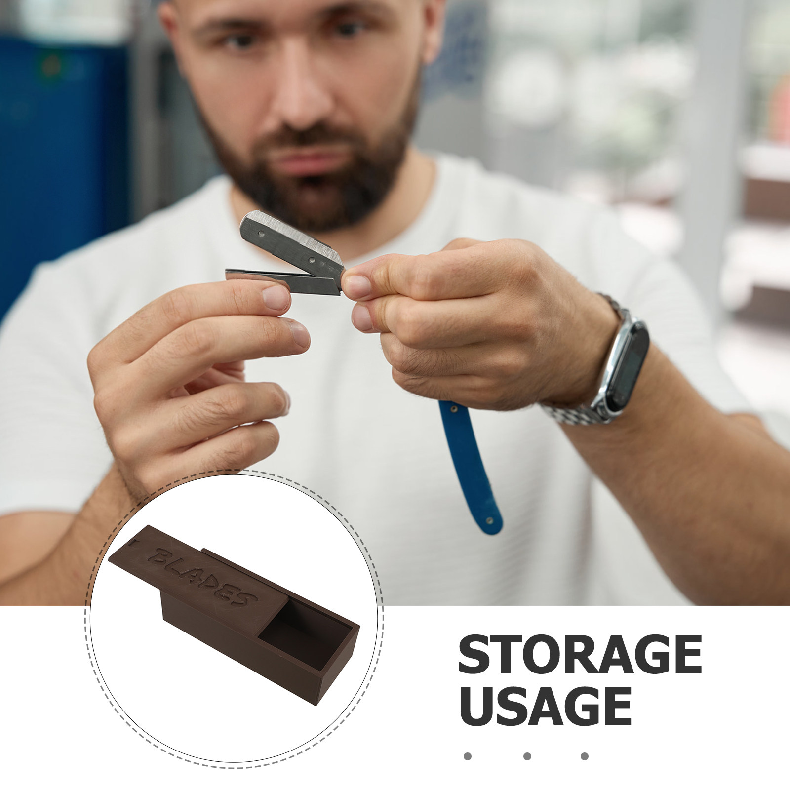Plastic Brown Blade Storage Do - Home Barber ulasan dan harga