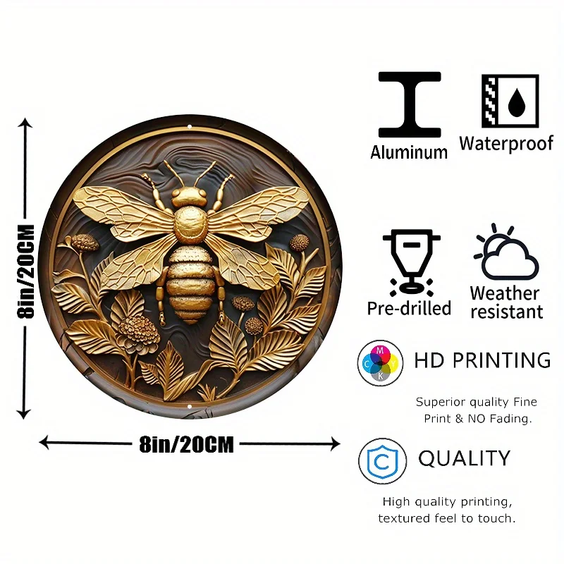 Welcome Theme Bee Theme Round  - Home Bar Signs ulasan dan harga