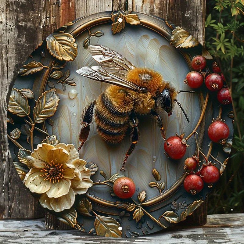 Welcome Theme Bee Theme Round  - Home Bar Signs ulasan dan harga